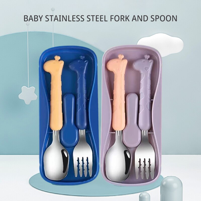 Baby Food Eating - 2PCSÇocuk Sofra Takımı 304 Gıda Sınıfı