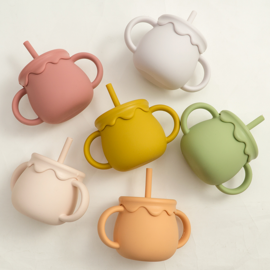 Baby Food Organizer - Bebek Besleme Bardak Taşınabilir Drinkware damlatmaz