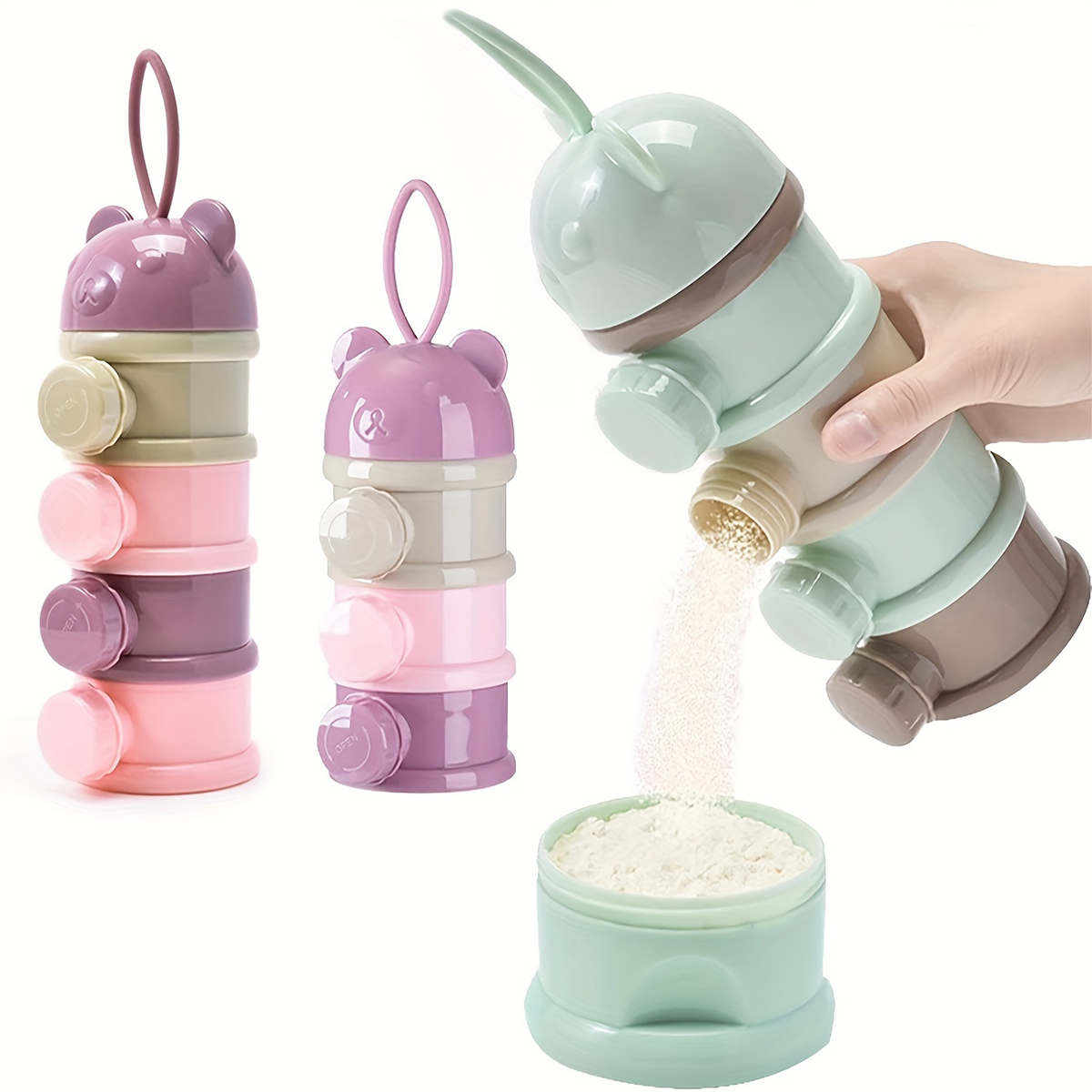 Baby Food Organizer - Askılı Büyük Kapasiteli Bebek Süt Tozu