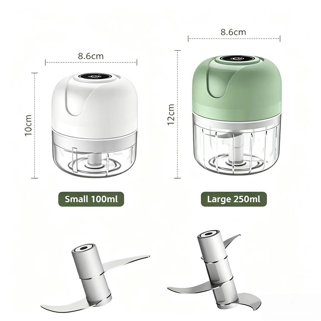 Baby Food Mixer - 23W USB Şarjlı Elektrikli Sarımsak Doğrayıcı