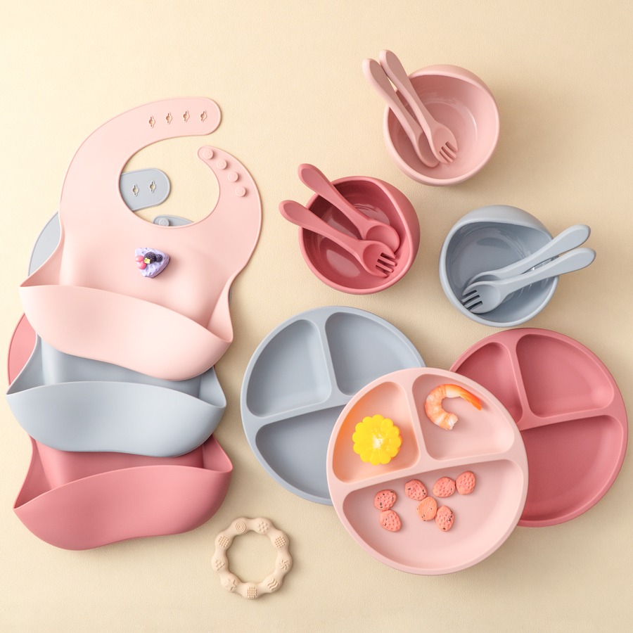 Baby Food Kit - 5 adet bebek silikon besleme seti