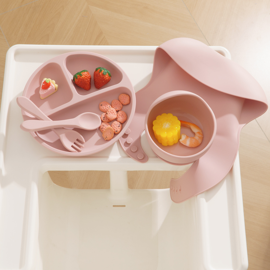 Baby Food Chart - 5 adet bebek silikon besleme seti