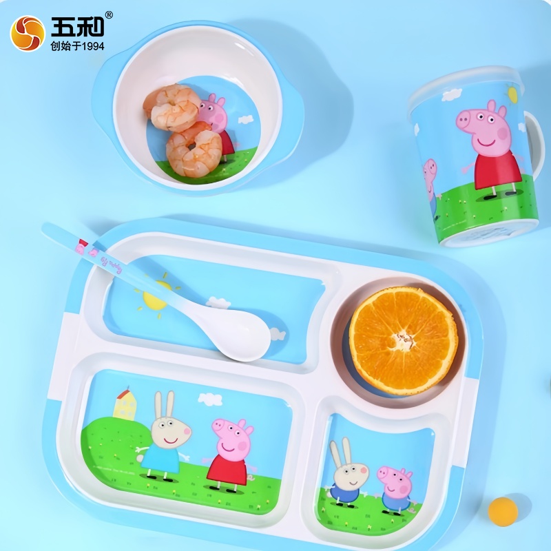Baby Food Eating - Peppa Pig Sofra Takımı Karikatür Salata